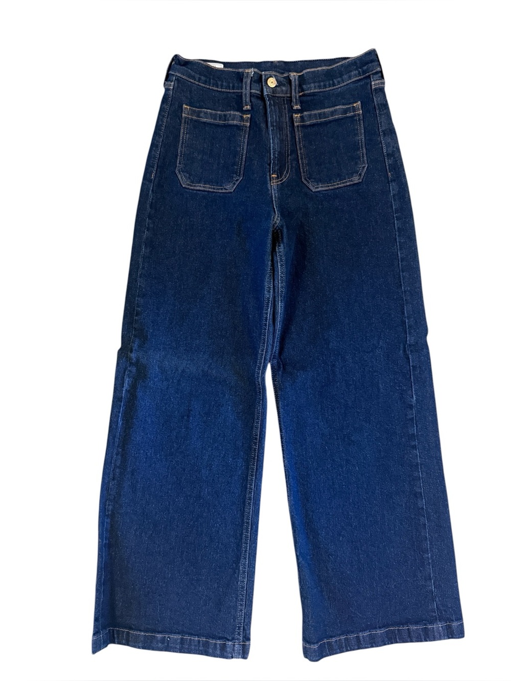 GAP High Rise Stride Patch Pocket Wide Leg Denim Jean Size 30 10S
